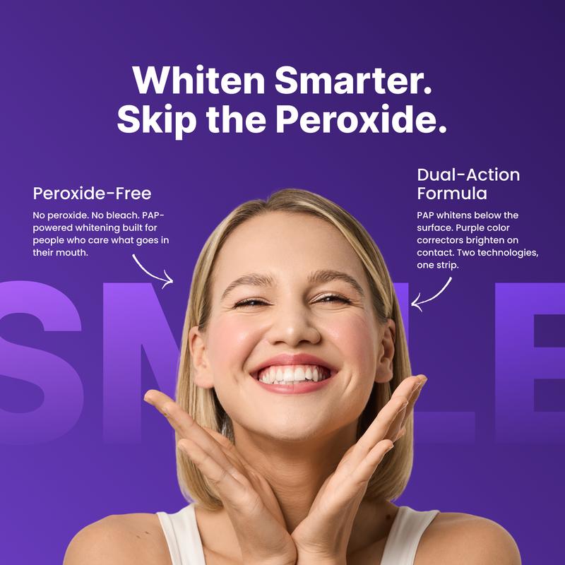 Purple Teeth Whitening Strips - Non Sensitive